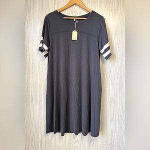 Jodiful Grey Varsity Dress - Size L, New With Tags